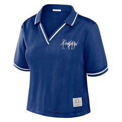 Los Angeles Dodgers WEAR by Erin Andrews Women's Cropped Polo Sale