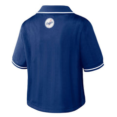 Los Angeles Dodgers WEAR by Erin Andrews Women's Cropped Polo Sale