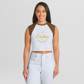 San Diego Padres WEAR by Erin Andrews Women's Cooperstown Cropped Raglan Tank Top Near Me