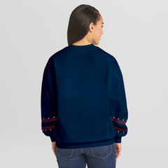 New York Yankees WEAR by Erin Andrews Women's Americana Heavyweight Fleece Sweatshirt Outlet