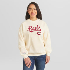 Cincinnati Reds WEAR by Erin Andrews Women's Heavyweight Crew Neck Sweatshirt Near Me