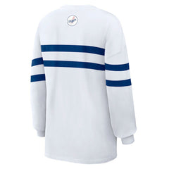 Los Angeles Dodgers WEAR by Erin Andrews Women's Oversized Long Sleeve Striped T-Shirt for sale