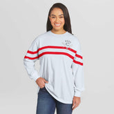 Cincinnati Reds WEAR by Erin Andrews Women's Oversized Long Sleeve Striped T-Shirt Near Me