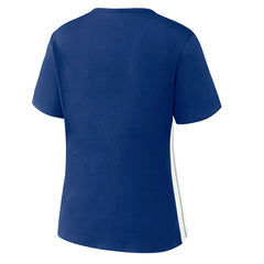 Los Angeles Dodgers WEAR by Erin Andrews Women's Notch Neck Cropped T-Shirt Near Me