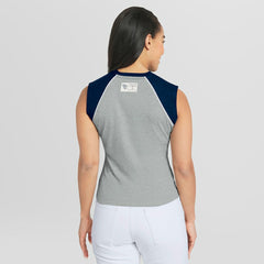 Cleveland Guardians WEAR by Erin Andrews Women's Cropped Raglan Tank Top Discount