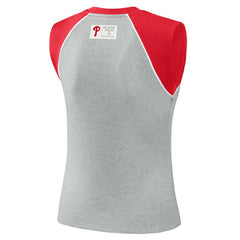 Philadelphia Phillies WEAR by Erin Andrews Women's Cropped Raglan Tank Top Sale