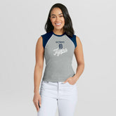 Detroit Tigers WEAR by Erin Andrews Women's Cropped Raglan Tank Top Near Me