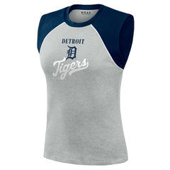 Detroit Tigers WEAR by Erin Andrews Women's Cropped Raglan Tank Top Near Me