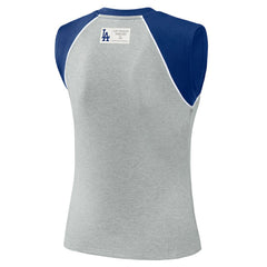 Los Angeles Dodgers WEAR by Erin Andrews Women's Cropped Raglan Tank Top Sale