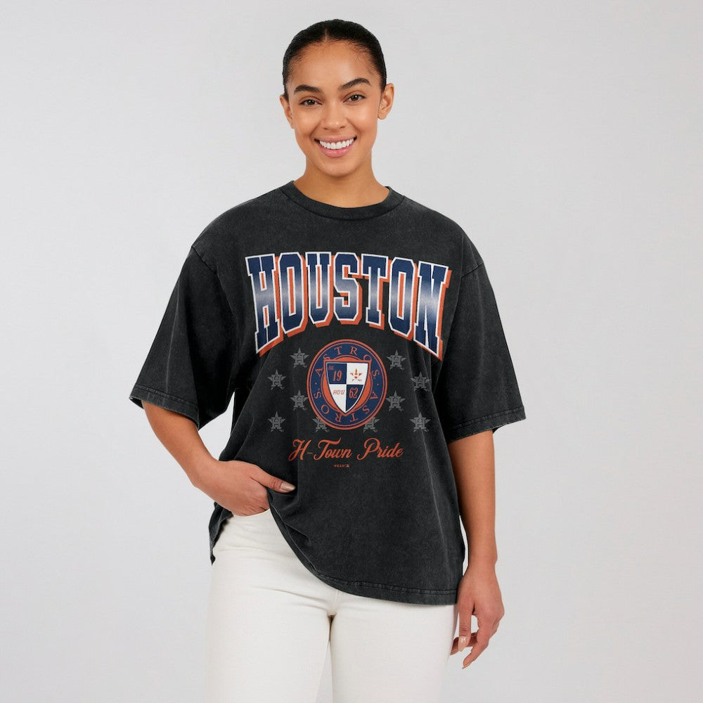 Houston Astros WEAR by Erin Andrews Women's Oversized Boyfriend T-Shirt Discount