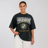 Milwaukee Brewers WEAR by Erin Andrews Women's Oversized Boyfriend T-Shirt Online