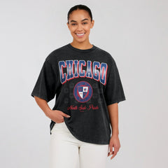 Chicago Cubs WEAR by Erin Andrews Women's Oversized Boyfriend T-Shirt Sale