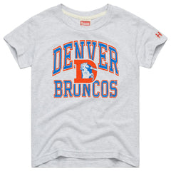 Denver Broncos Homage Youth Arch Tri-Blend T-Shirt - Gray - NFL