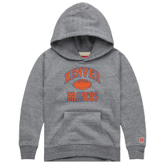 Denver Broncos Homage Youth Gridiron Tri-Blend Hoodie - Gray - NFL