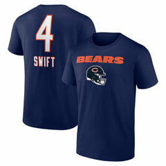 D'Andre Swift Chicago Bears Team Wordmark T-Shirt - Navy - NFL