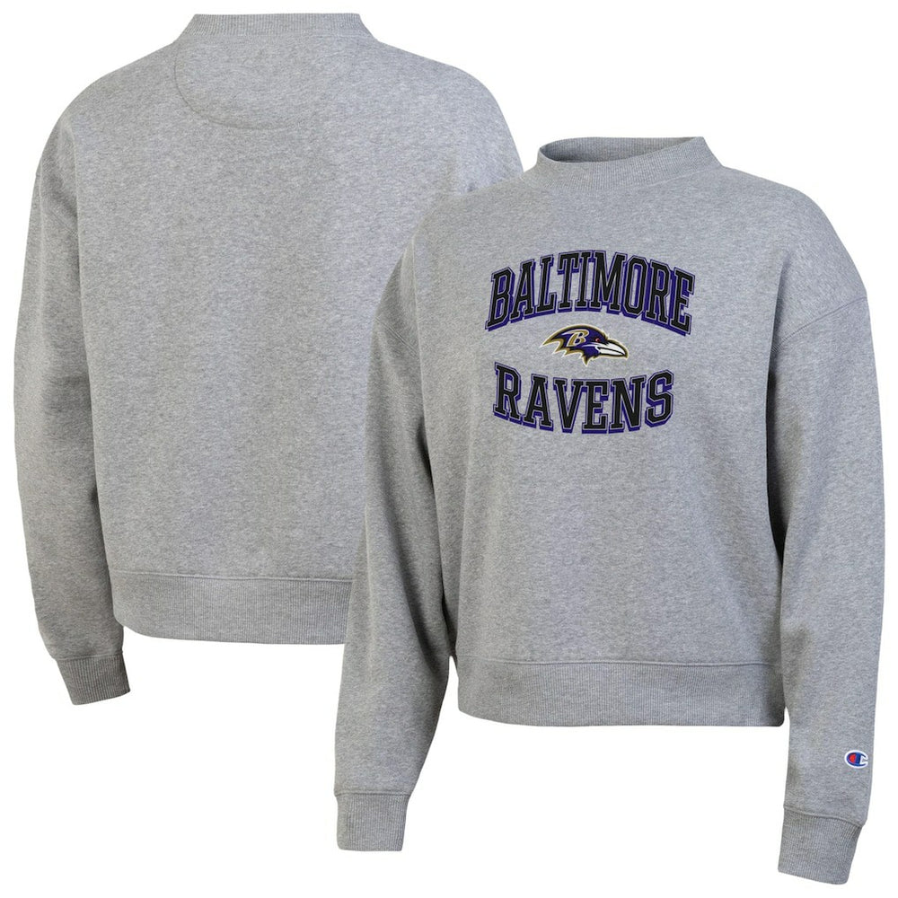 Baltimore Ravens Champion Women's Triumph Tri-Blend Sweatshirt - Gray - NFL