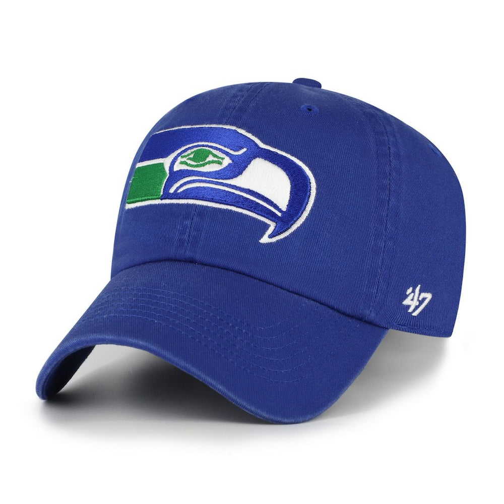 Seattle Seahawks '47 Clean Up Throwback Adjustable Hat - Royal - 47 brand