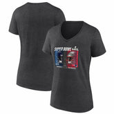 New England Patriots vs. Seattle Seahawks Women's Super Bowl LX Matchup Plus Size Final Battle V-Neck T-Shirt - Heather Charcoal - Fanatics