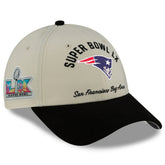 New England Patriots New Era Super Bowl LX 9FORTY Adjustable Hat - Cream/Black - NFL