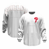 Philadelphia Phillies Fanatics Women's Baseball Stitch Spirit Jersey Long Sleeve T-Shirt Near Me