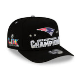 New England Patriots New Era 2025 AFC Champions Locker Room Trophy Collection A-Frame 9FIFTY Snapback Hat - Black - NFL