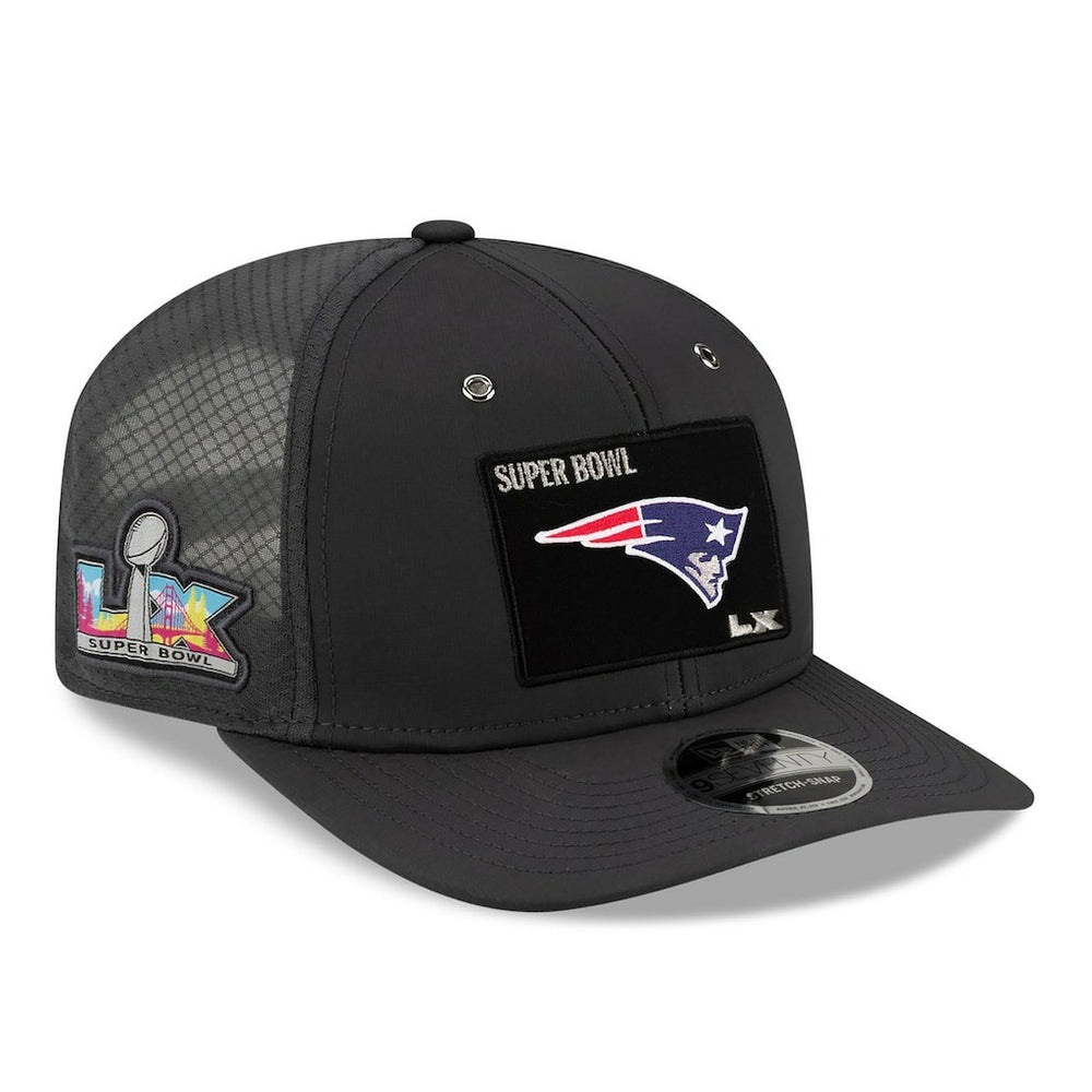 New England Patriots New Era Super Bowl LX Opening Night 9SEVENTY Adjustable Hat - Charcoal - NFL