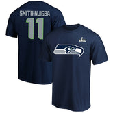 Jaxon Smith-Njigba Seattle Seahawks Super Bowl LX Patch Big & Tall Name & Number T-Shirt - College Navy - Fanatics