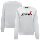 New Jersey Devils Levelwear Women's Yvette Big Script Tri-Blend Sweatshirt - White | NHL discount