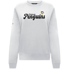 Pittsburgh Penguins Levelwear Women's Yvette Big Script Tri-Blend Sweatshirt - White | NHL discount