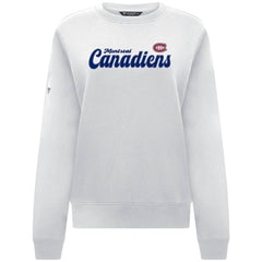 Montreal Canadiens Levelwear Women's Yvette Big Script Tri-Blend Sweatshirt - White | NHL online