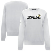 Boston Bruins Levelwear Women's Yvette Big Script Tri-Blend Sweatshirt - White | NHL discount