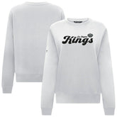 Los Angeles Kings Levelwear Women's Yvette Big Script Tri-Blend Sweatshirt - White | NHL on sale