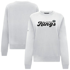 Los Angeles Kings Levelwear Women's Yvette Big Script Tri-Blend Sweatshirt - White | NHL on sale