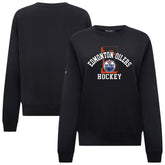 Edmonton Oilers Levelwear Women's Yvette Limelight Big Letter Sweatshirt - Black | NHL near me