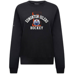 Edmonton Oilers Levelwear Women's Yvette Limelight Big Letter Sweatshirt - Black | NHL near me