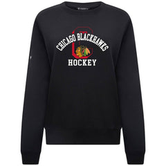Chicago Blackhawks Levelwear Women's Yvette Limelight Big Letter Sweatshirt - Black | NHL sale