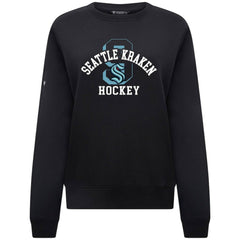 Seattle Kraken Levelwear Women's Yvette Limelight Big Letter Sweatshirt - Black | NHL Lifestyle