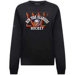 New York Islanders Levelwear Women's Yvette Limelight Big Letter Sweatshirt - Black | NHL discount