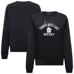 Toronto Maple Leafs Levelwear Women's Yvette Limelight Big Letter Sweatshirt - Black | NHL near me