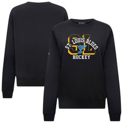 St. Louis Blues Levelwear Women's Yvette Limelight Big Letter Sweatshirt - Black | NHL on sale
