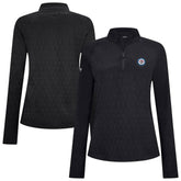 Winnipeg Jets Levelwear Women's Spike Raglan Quarter-Zip Top - Black | NHL online