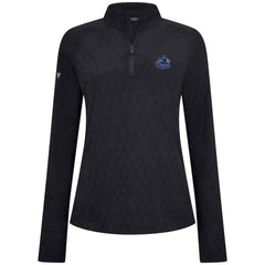 Vancouver Canucks Levelwear Women's Spike Raglan Quarter-Zip Top - Black | NHL on sale