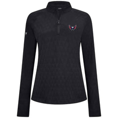 Washington Capitals Levelwear Women's Spike Raglan Quarter-Zip Top - Black | NHL Clearance