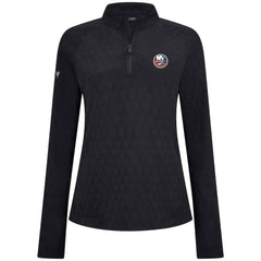 New York Islanders Levelwear Women's Spike Raglan Quarter-Zip Top - Black | NHL discount