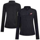 Detroit Red Wings Levelwear Women's Spike Raglan Quarter-Zip Top - Black | NHL sale