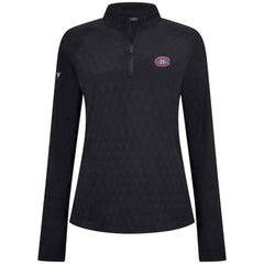 Montreal Canadiens Levelwear Women's Spike Raglan Quarter-Zip Top - Black | NHL sale