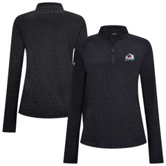 Colorado Avalanche Levelwear Women's Spike Raglan Quarter-Zip Top - Black | NHL online