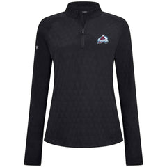 Colorado Avalanche Levelwear Women's Spike Raglan Quarter-Zip Top - Black | NHL online