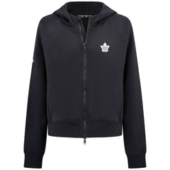 Toronto Maple Leafs Levelwear Women's Judd Raglan Full-Zip Hoodie - Black | NHL Clearance