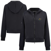 Minnesota Wild Levelwear Women's Judd Raglan Full-Zip Hoodie - Black | NHL Lifestyle